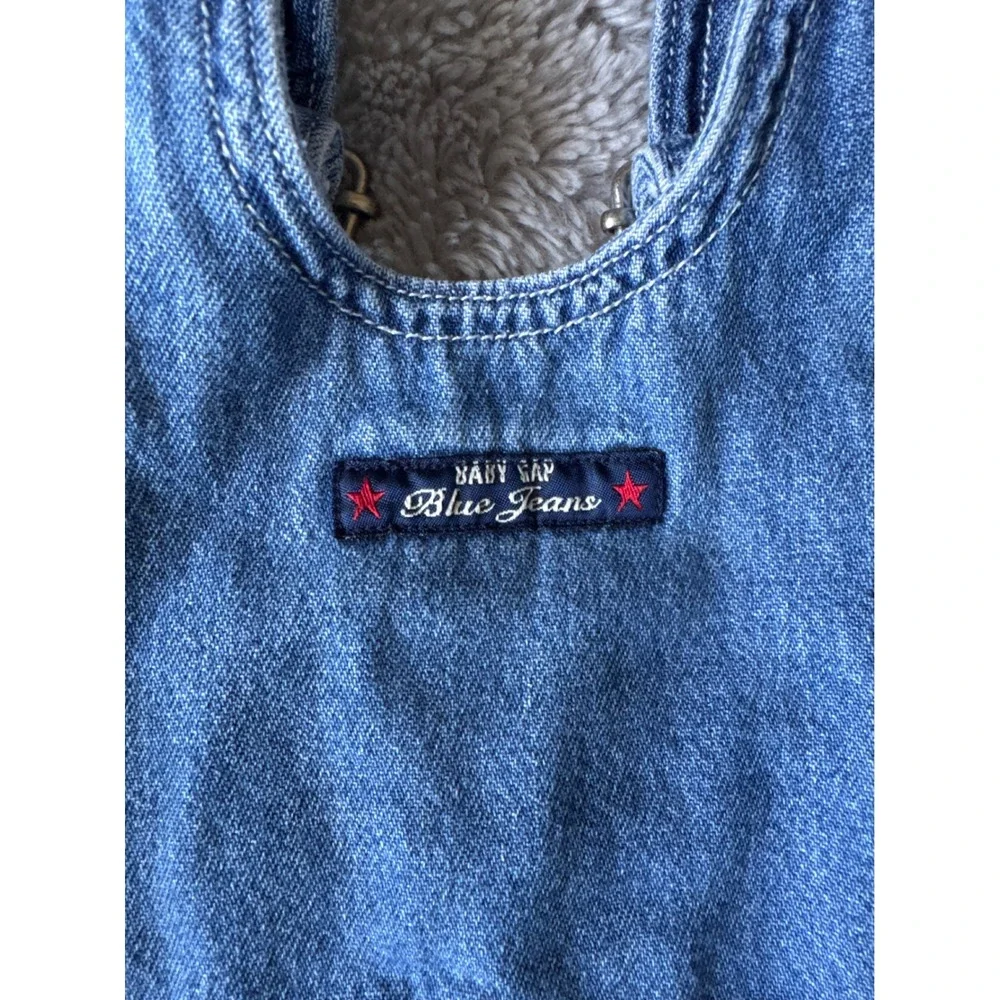 Baby Gap Blue Jeans Denim Overall Dress‎ Medium Wash Cotton Toddler 24-30 Months